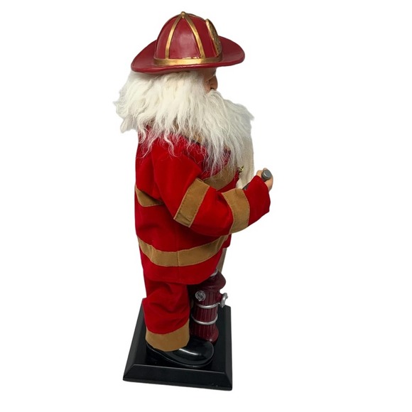 Fireman Santa Fire Hose Hydrant Christmas Firefighter Decor - Picture 4 of 13